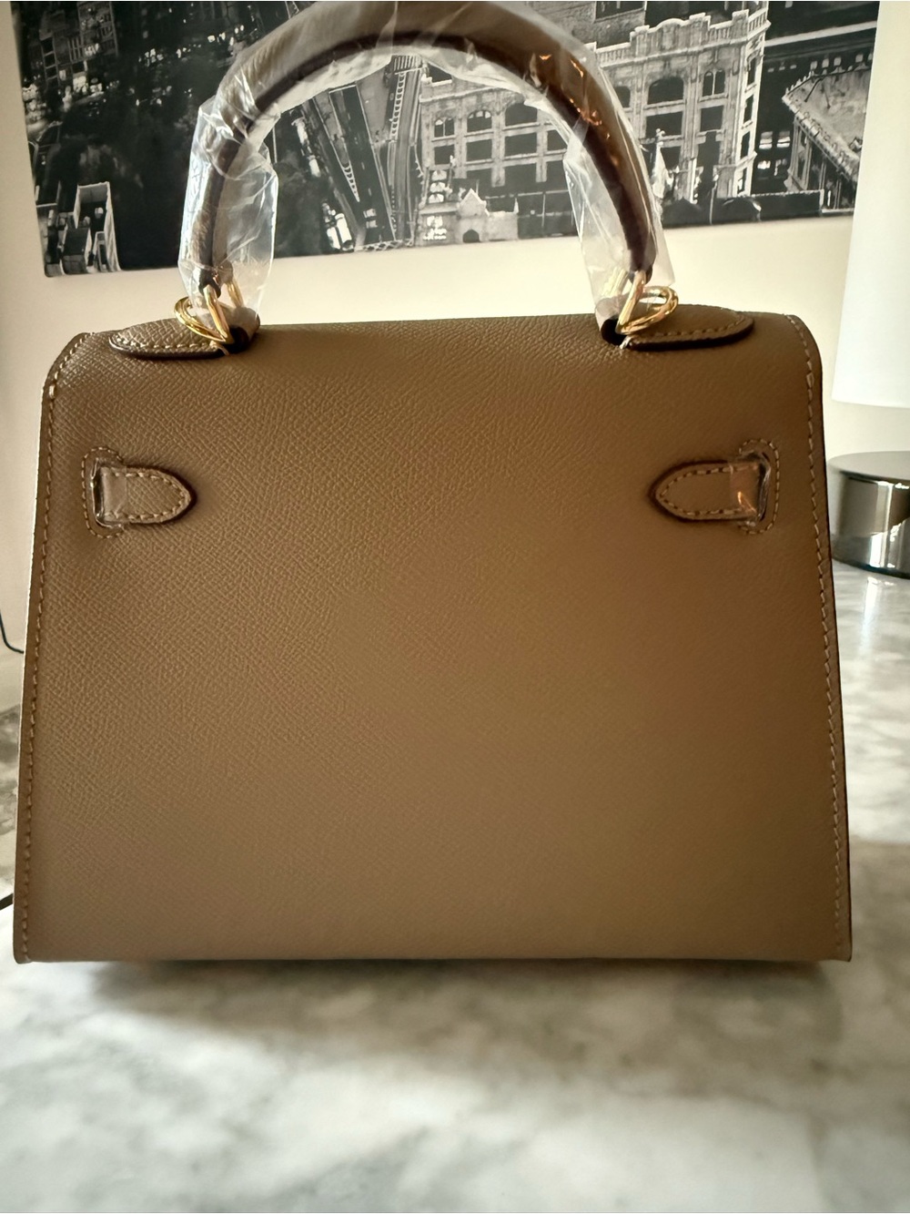 Luxury Women's Top-Handle Bag in Sand - Picture 2 of 9